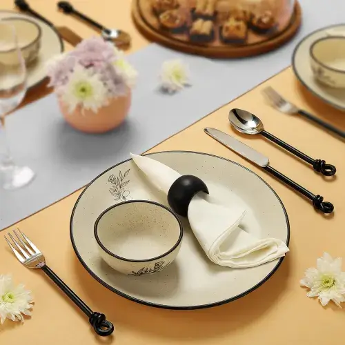 Floral Ceramic Dinner Set for 1