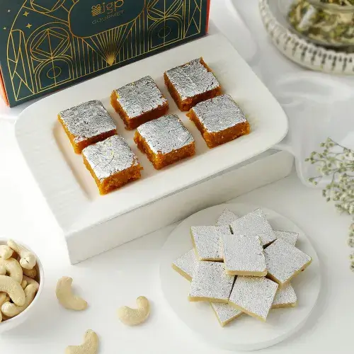  Moong Dal Barfi & Kaju Katli Combo